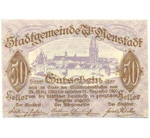 50 геллеров 1920 года Австрия — Винер-Нойштадта (Нотгельд) — Фото №1