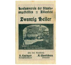 20 геллеров 1920 года Австрия — Лилиенфельд (Нотгельд) — Фото №1
