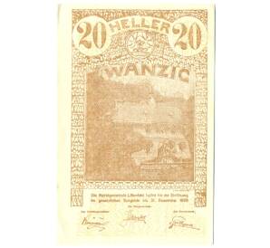 20 геллеров 1920 года Австрия — Лилиенфельд (Нотгельд) — Фото №1