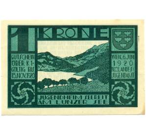 1 крона 1920 года Австрия — Вена (Нотгельд) — Фото №1