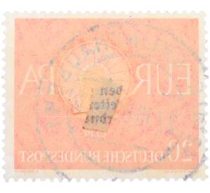 Почтовая марка 20 пфеннигов 1960 года Западная Германия (ФРГ) «Европейская конференция администраций почтовых служб и служб связи CEPT — Колесо» — Фото №2