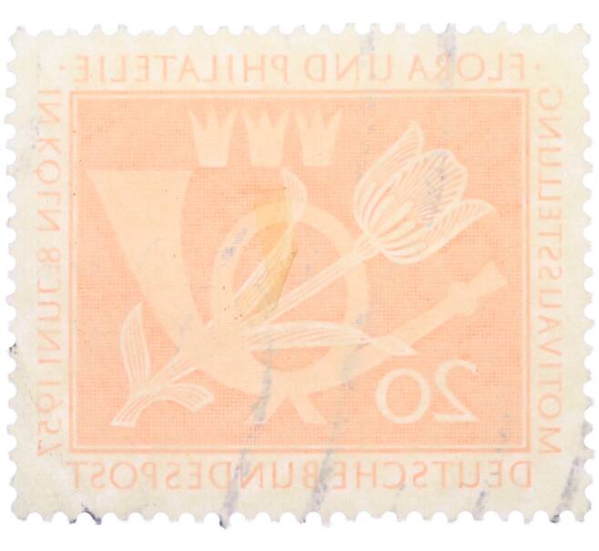 Почтовая марка 20 пфеннигов 1957 года Западная Германия (ФРГ) «Выставка почтовых марок в Кельне — Флора и филателия» (Артикул: T11-36132) — Фото №2