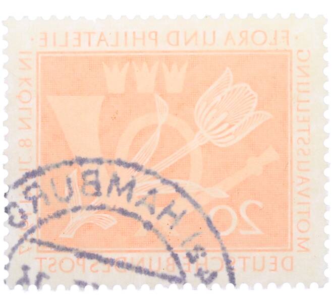 Почтовая марка 20 пфеннигов 1957 года Западная Германия (ФРГ) «Выставка почтовых марок в Кельне — Флора и филателия» (Артикул: T11-36138) — Фото №2