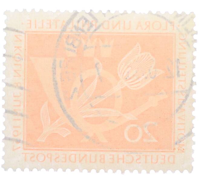 Почтовая марка 20 пфеннигов 1957 года Западная Германия (ФРГ) «Выставка почтовых марок в Кельне — Флора и филателия» (Артикул: T11-36142) — Фото №2