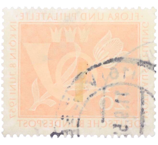 Почтовая марка 20 пфеннигов 1957 года Западная Германия (ФРГ) «Выставка почтовых марок в Кельне — Флора и филателия» (Артикул: T11-36146) — Фото №2