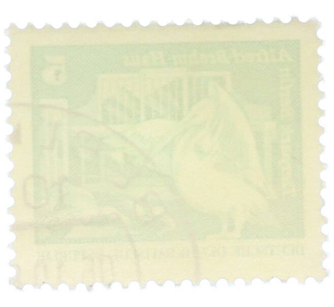 Почтовая марка 5 пфеннигов 1973 года Восточная Германия (ГДР) «Розовый пеликан» (Артикул: T11-36153) — Фото №2