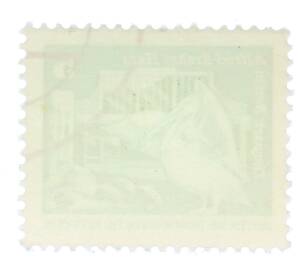 Почтовая марка 5 пфеннигов 1973 года Восточная Германия (ГДР) «Розовый пеликан» — Фото №2