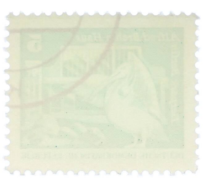 Почтовая марка 5 пфеннигов 1973 года Восточная Германия (ГДР) «Розовый пеликан» (Артикул: T11-36172) — Фото №2