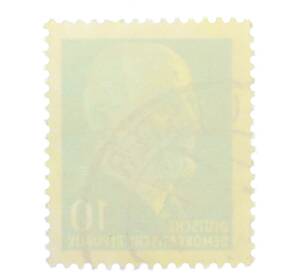 Почтовая марка 10 пфеннигов 1964 года Восточная Германия (ГДР) «Вальтер Эрнст Пауль Ульбрихт» — Фото №2