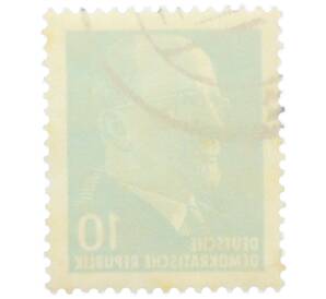 Почтовая марка 10 пфеннигов 1964 года Восточная Германия (ГДР) «Вальтер Эрнст Пауль Ульбрихт» — Фото №2