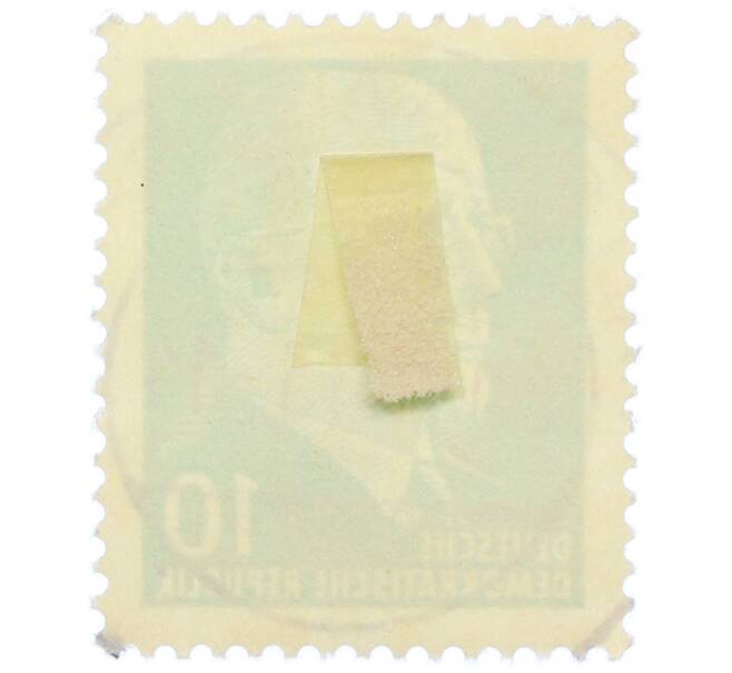 Почтовая марка 10 пфеннигов 1964 года Восточная Германия (ГДР) «Вальтер Эрнст Пауль Ульбрихт» (Артикул: T11-36195) — Фото №2