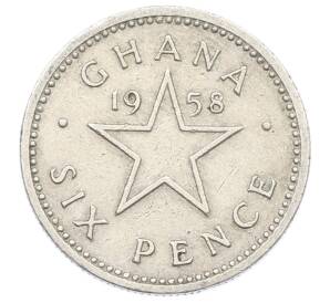 6 пенсов 1958 года Гана — Фото №1