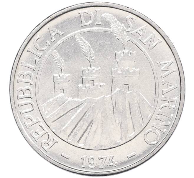 Монета 100 лир 1974 года Сан-Марино (Артикул: K8-0851) — Фото №2