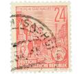 Почтовая марка 24 пфеннига 1953 года Восточная Германия (ГДР) «Пятилетний план — Проспект Сталина» (Артикул: T11-36236) — Фото №1