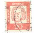 Почтовая марка 20 пфеннигов 1961 года Западная Германия (ФРГ) «Выдающиеся немцы — Иоганн Себастьян Бах» (Артикул: T11-36274) — Фото №1