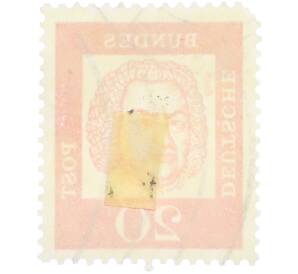 Почтовая марка 20 пфеннигов 1961 года Западная Германия (ФРГ) «Выдающиеся немцы — Иоганн Себастьян Бах» — Фото №2