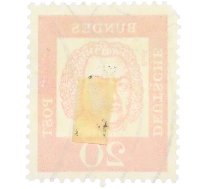 Почтовая марка 20 пфеннигов 1961 года Западная Германия (ФРГ) «Выдающиеся немцы — Иоганн Себастьян Бах» (Артикул: T11-36276) — Фото №2