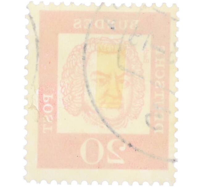 Почтовая марка 20 пфеннигов 1961 года Западная Германия (ФРГ) «Выдающиеся немцы — Иоганн Себастьян Бах» (Артикул: T11-36278) — Фото №2