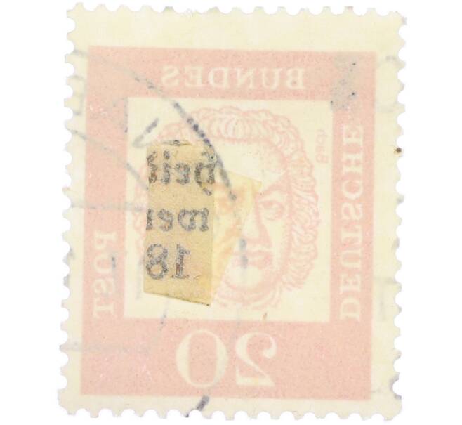 Почтовая марка 20 пфеннигов 1961 года Западная Германия (ФРГ) «Выдающиеся немцы — Иоганн Себастьян Бах» (Артикул: T11-36279) — Фото №2