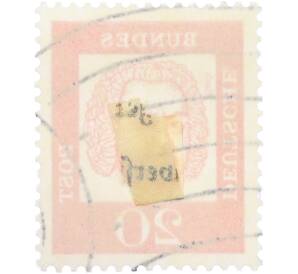 Почтовая марка 20 пфеннигов 1961 года Западная Германия (ФРГ) «Выдающиеся немцы — Иоганн Себастьян Бах» — Фото №2