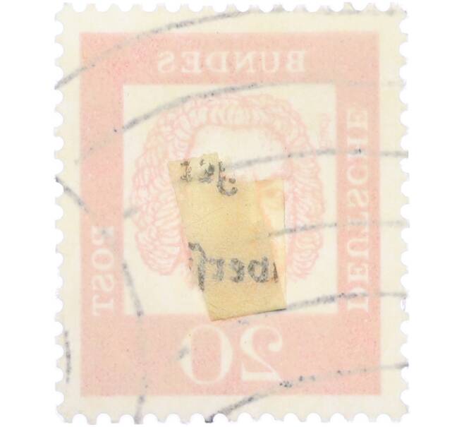 Почтовая марка 20 пфеннигов 1961 года Западная Германия (ФРГ) «Выдающиеся немцы — Иоганн Себастьян Бах» (Артикул: T11-36284) — Фото №2