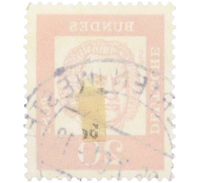 Почтовая марка 20 пфеннигов 1961 года Западная Германия (ФРГ) «Выдающиеся немцы — Иоганн Себастьян Бах» (Артикул: T11-36285) — Фото №2