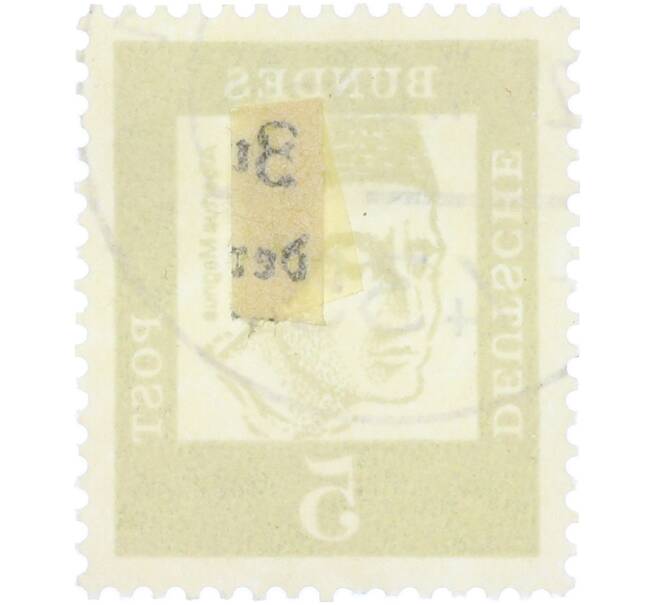 Почтовая марка 5 пфеннигов 1961 года Западная Германия (ФРГ) «Выдающиеся немцы — Альберт Великий» (Артикул: T11-36289) — Фото №2