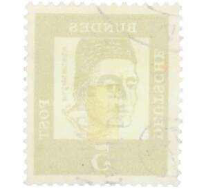 Почтовая марка 5 пфеннигов 1961 года Западная Германия (ФРГ) «Выдающиеся немцы — Альберт Великий» — Фото №2