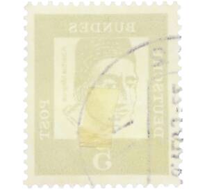 Почтовая марка 5 пфеннигов 1961 года Западная Германия (ФРГ) «Выдающиеся немцы — Альберт Великий» — Фото №2