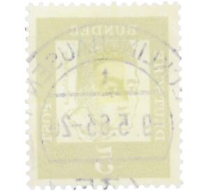 Почтовая марка 5 пфеннигов 1961 года Западная Германия (ФРГ) «Выдающиеся немцы — Альберт Великий» — Фото №2