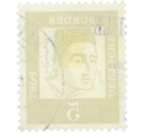 Почтовая марка 5 пфеннигов 1961 года Западная Германия (ФРГ) «Выдающиеся немцы — Альберт Великий» — Фото №2