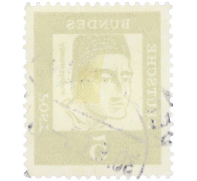 Почтовая марка 5 пфеннигов 1961 года Западная Германия (ФРГ) «Выдающиеся немцы — Альберт Великий» (Артикул: T11-36300) — Фото №2
