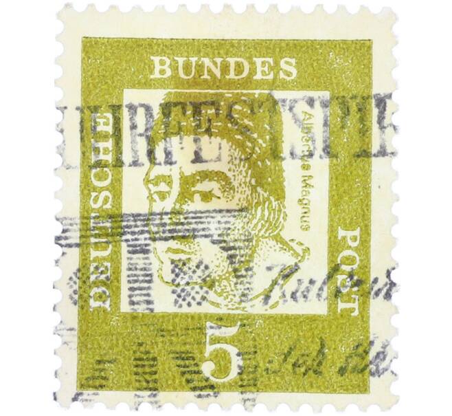 Почтовая марка 5 пфеннигов 1961 года Западная Германия (ФРГ) «Выдающиеся немцы — Альберт Великий» (Артикул: T11-36310) — Фото №1