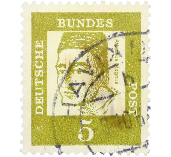 Почтовая марка 5 пфеннигов 1961 года Западная Германия (ФРГ) «Выдающиеся немцы — Альберт Великий» (Артикул: T11-36314) — Фото №1