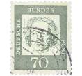 Почтовая марка 70 пфеннигов 1962 года Западная Германия (ФРГ) «Выдающиеся немцы — Людвиг ван Бетховен» (Артикул: T11-36321) — Фото №1