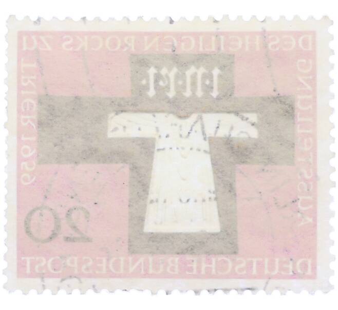Почтовая марка 20 пфеннигов 1959 года Западная Германия (ФРГ) «Выставление на обозрение Святого одеяния Трира» (Артикул: T11-36327) — Фото №2