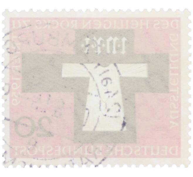 Почтовая марка 20 пфеннигов 1959 года Западная Германия (ФРГ) «Выставление на обозрение Святого одеяния Трира» (Артикул: T11-36330) — Фото №2