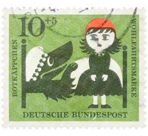 Благотворительная почтовая марка 10+5 пфеннигов 1960 года Западная Германия (ФРГ) «Красная шапочка» — Фото №1