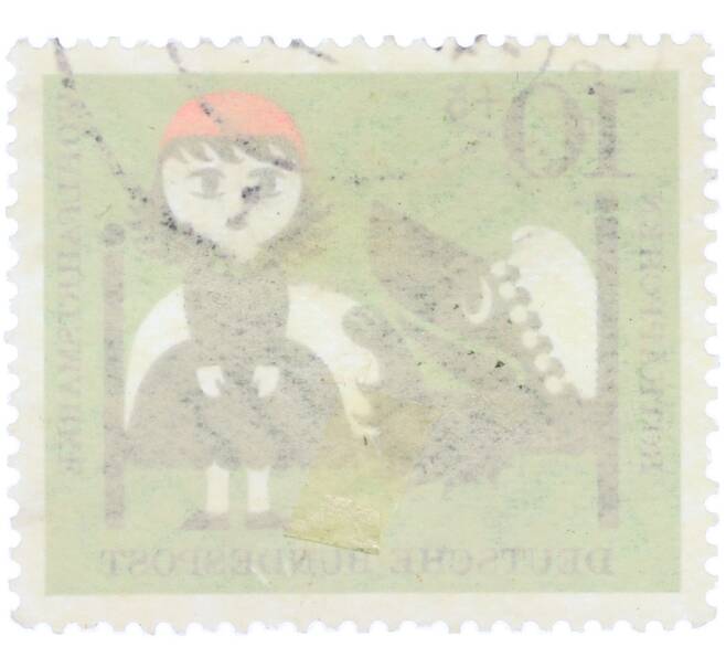 Благотворительная почтовая марка 10+5 пфеннигов 1960 года Западная Германия (ФРГ) «Красная шапочка» (Артикул: T11-36337) — Фото №2