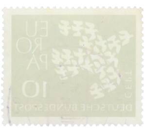 Почтовая марка 10 пфеннигов 1961 года Западная Германия (ФРГ) «Европейская конференция администраций почтовых служб и служб связи CEPT — Голуби» — Фото №2