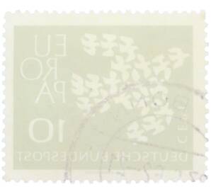 Почтовая марка 10 пфеннигов 1961 года Западная Германия (ФРГ) «Европейская конференция администраций почтовых служб и служб связи CEPT — Голуби» — Фото №2