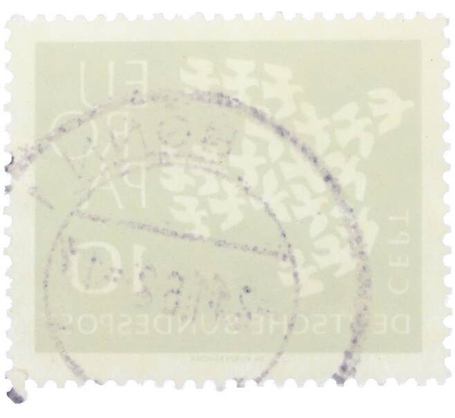 Почтовая марка 10 пфеннигов 1961 года Западная Германия (ФРГ) «Европейская конференция администраций почтовых служб и служб связи CEPT — Голуби» (Артикул: T11-36352) — Фото №2