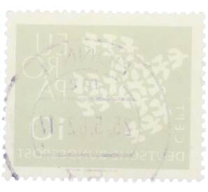 Почтовая марка 10 пфеннигов 1961 года Западная Германия (ФРГ) «Европейская конференция администраций почтовых служб и служб связи CEPT — Голуби» — Фото №2