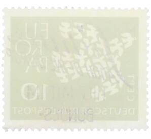 Почтовая марка 10 пфеннигов 1961 года Западная Германия (ФРГ) «Европейская конференция администраций почтовых служб и служб связи CEPT — Голуби» — Фото №2