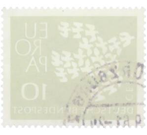 Почтовая марка 10 пфеннигов 1961 года Западная Германия (ФРГ) «Европейская конференция администраций почтовых служб и служб связи CEPT — Голуби» — Фото №2