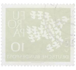 Почтовая марка 10 пфеннигов 1961 года Западная Германия (ФРГ) «Европейская конференция администраций почтовых служб и служб связи CEPT — Голуби» — Фото №2