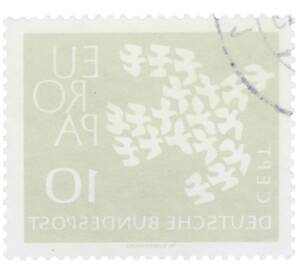 Почтовая марка 10 пфеннигов 1961 года Западная Германия (ФРГ) «Европейская конференция администраций почтовых служб и служб связи CEPT — Голуби» — Фото №2