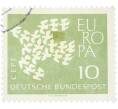 Почтовая марка 10 пфеннигов 1961 года Западная Германия (ФРГ) «Европейская конференция администраций почтовых служб и служб связи CEPT — Голуби» (Артикул: T11-36374) — Фото №1