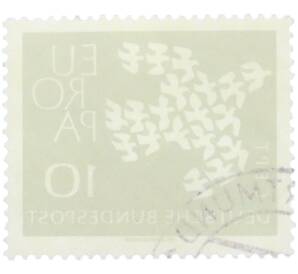 Почтовая марка 10 пфеннигов 1961 года Западная Германия (ФРГ) «Европейская конференция администраций почтовых служб и служб связи CEPT — Голуби» — Фото №2