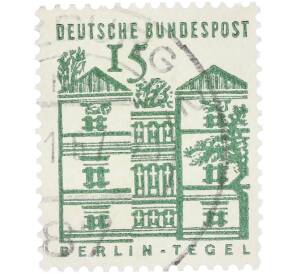 Почтовая марка 15 пфеннигов 1964 года Западная Германия (ФРГ) «Берлин-Тегель» — Фото №1